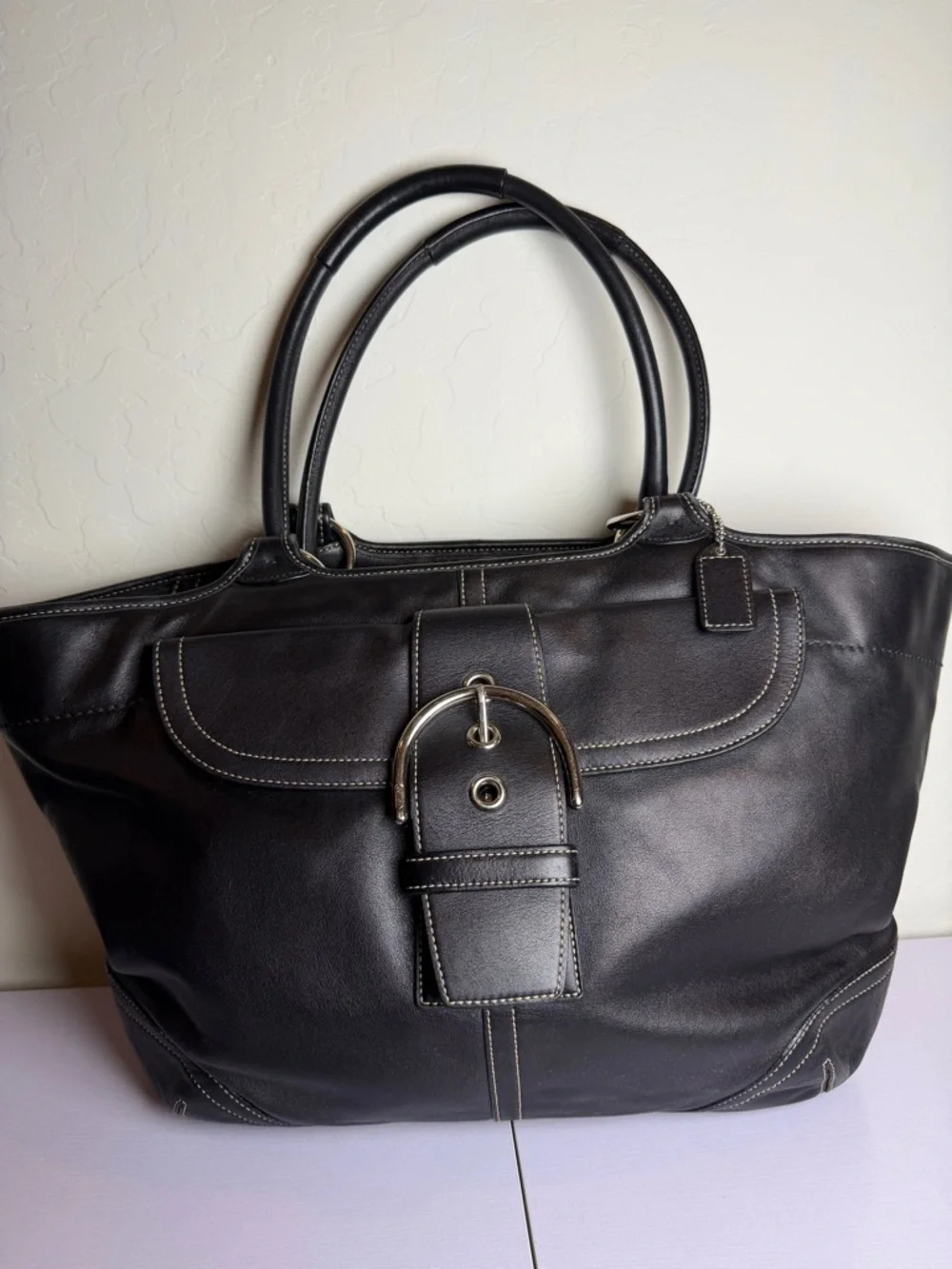 Vintage Coach Soho Large Business Tote y2k leather bag Coach